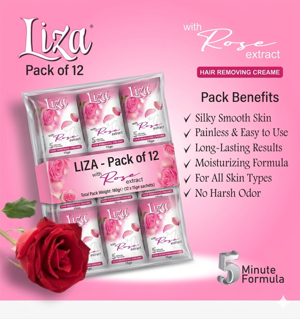 Liza 5-Minute Formula for Silky & Smooth Skin 15g (pack of 12)