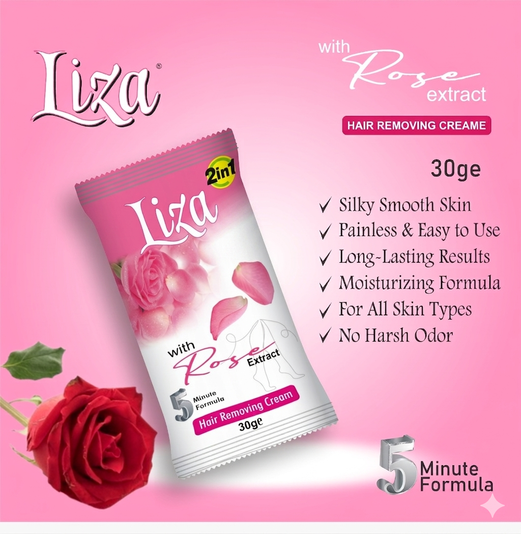 Liza 2-in-1 Combo Pack: Rose extract Hair Removing Cream