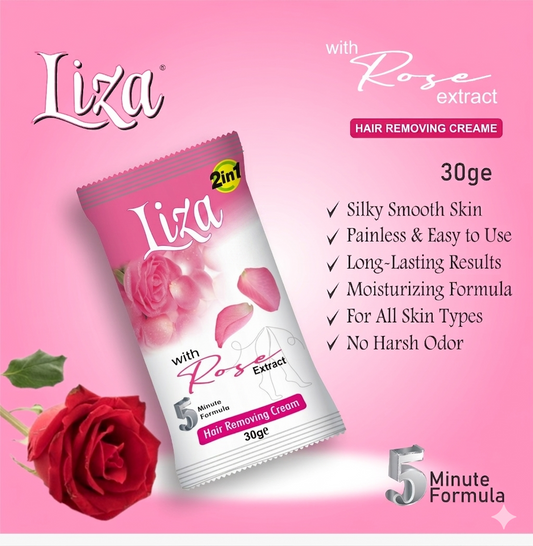 Liza 2-in-1 Combo Pack: Rose extract Hair Removing Cream